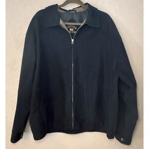 Cutter & Buck Men's Zip Front Black Faux Suede Collared‎ Jacket Sz 2XL. Outdoor.